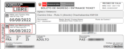 Beispiel eines Tickets